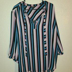 Torrid chiffon striped top